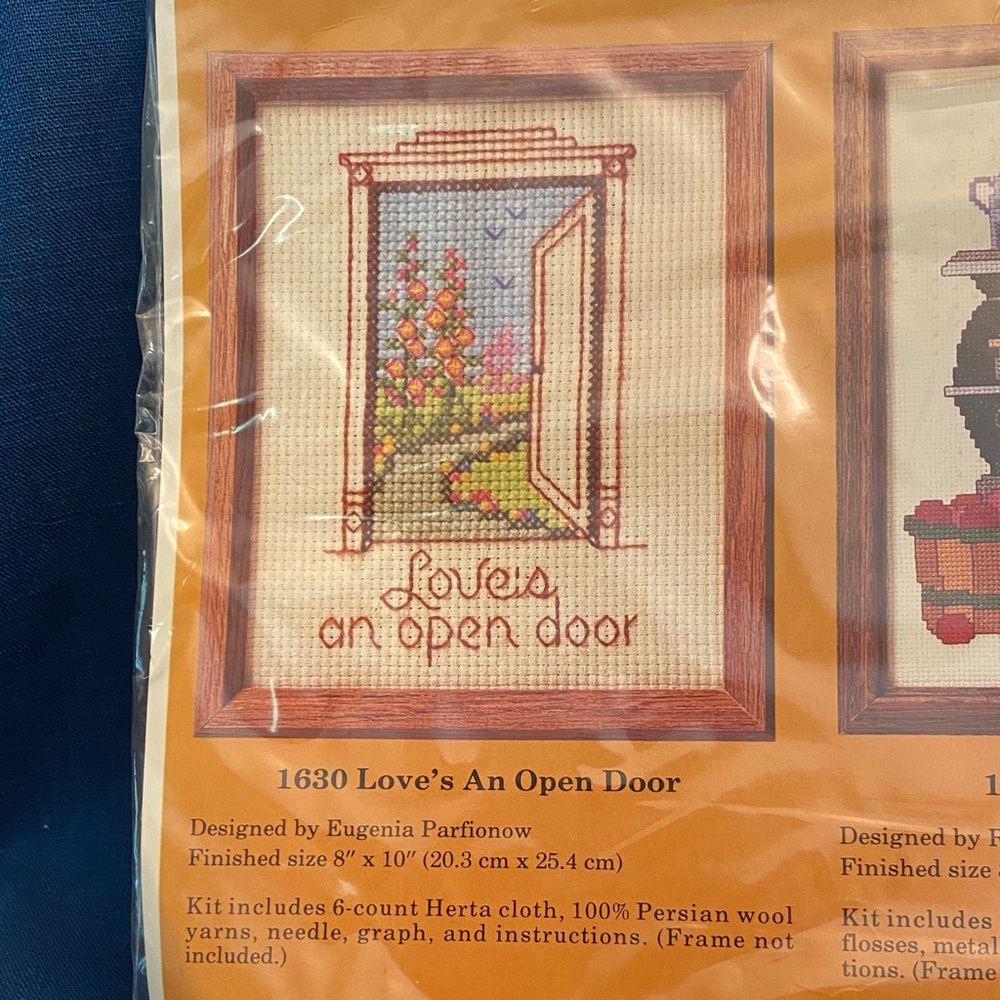 Love's An Open Door Cross Stitch Kit by The Creative Circle in 1984. Never Open